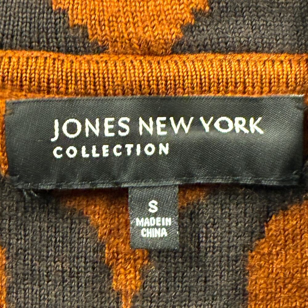 Merino Wool Damask Cardigan Coat Sweater Small S Rust/Brown Large Label MCM - Picture 3 of 8